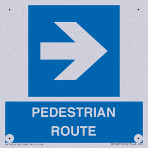 PEDESTRIAN ROUTE - right arrow